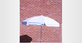 7' White Vinyl Umbrella